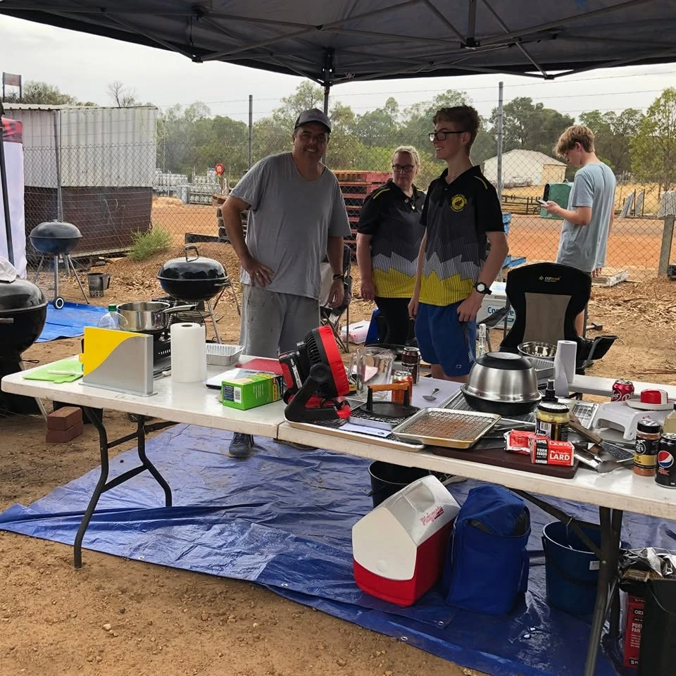 Mrs'Sippy BBQ team set up at a festival event